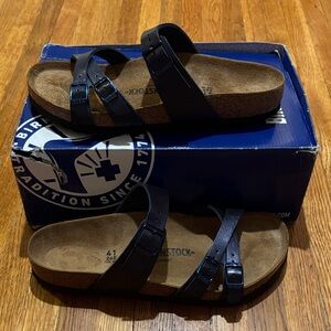 Birkenstock Florida Graceful Faded Purple Leather Regular Womens US 10 WD